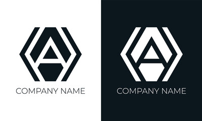 Initial letter a logo vector design template. Creative modern trendy a typography and black colors.