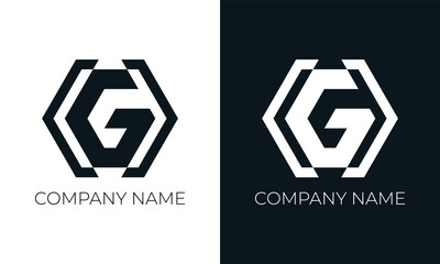 Initial letter g logo vector design template. Creative modern trendy g typography and black colors.