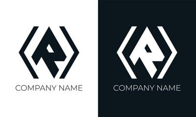 Initial letter r logo vector design template. Creative modern trendy r typography and black colors.