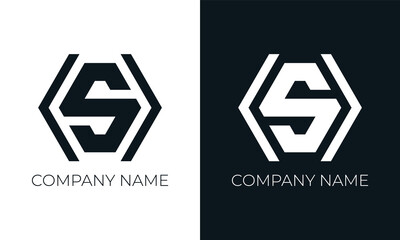 Initial letter s logo vector design template. Creative modern trendy s typography and black colors.