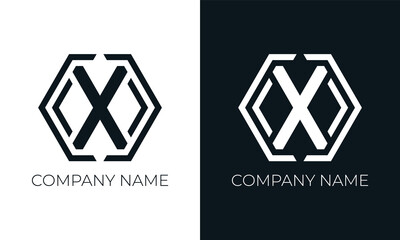 Initial letter x logo vector design template. Creative modern trendy x typography and black colors.
