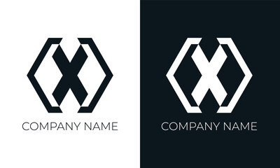 Initial letter x logo vector design template. Creative modern trendy x typography and black colors.