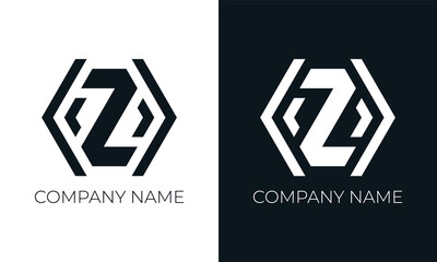 Initial letter z logo vector design template. Creative modern trendy z typography and black colors.