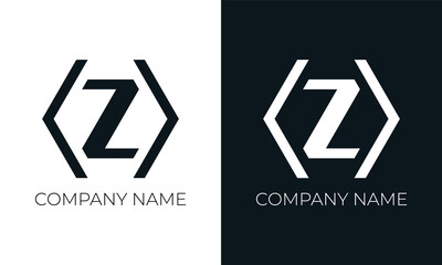 Initial letter z logo vector design template. Creative modern trendy z typography and black colors.