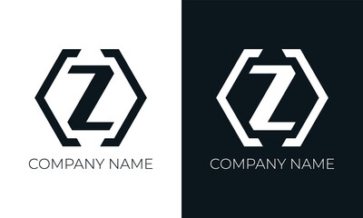Initial letter z logo vector design template. Creative modern trendy z typography and black colors.