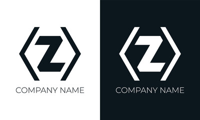 Initial letter z logo vector design template. Creative modern trendy z typography and black colors.