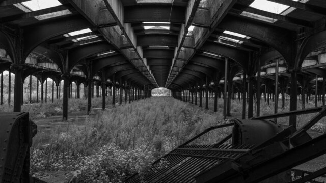 abandoned train station