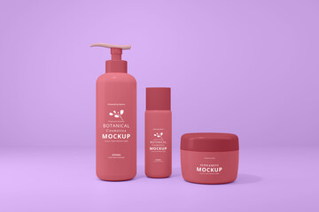 Body Spray Cosmetic products mockup