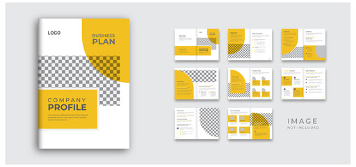 company profile and project proposal layout colorful unique design.