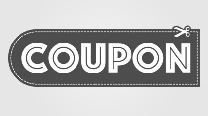 Coupon icon with scissors