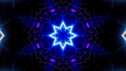 Glow Geometric Star Pattern Light in the Dark