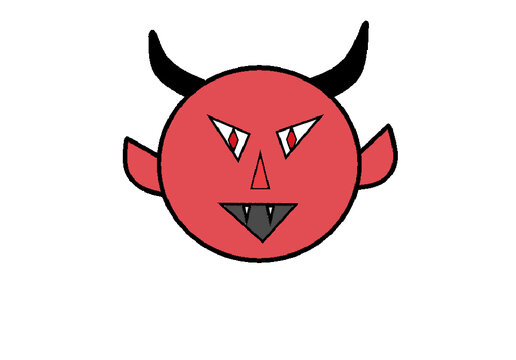 red devil face