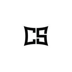 Fototapeta premium Initial CS Monogram Logo Design