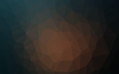 Dark Black vector polygon abstract backdrop.