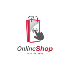 Online Store Logo Design Template, vector illustration