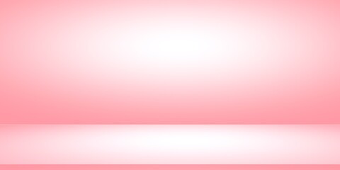 Fototapeta premium pink background with hearts and bokeh