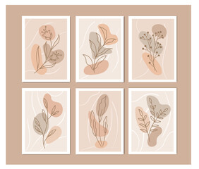 floral wall art with pastel color