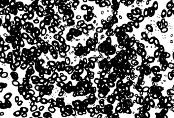 Black and white vector pattern with spheres.