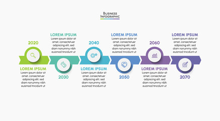 Business data visualization. timeline infographic icons designed for abstract background template milestone element modern diagram process technology digital marketing data presentation chart Vector