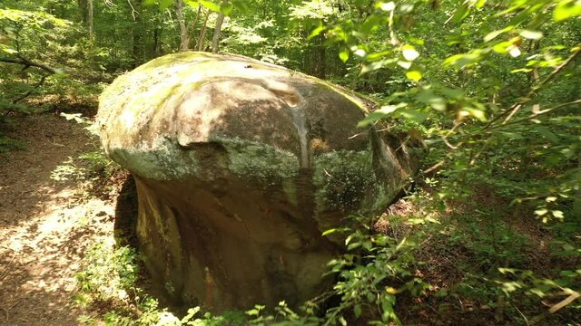 Indian rock historical landmark, grinding stone in Elbert county, Georgia