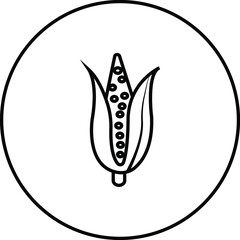 Corn icon isolated on white background