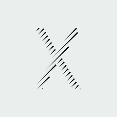 X stylish font letter and logo design