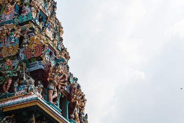 インド　マドゥライの街中にあるミーナークシ寺院の東門