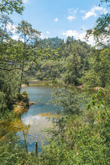 Zempoala lagoons beautiful landscape background in Mexico