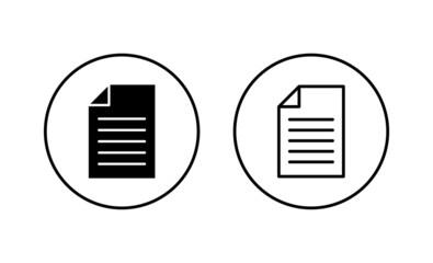 Document icons set. Paper sign and symbol. File Icon