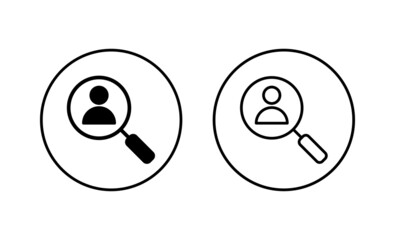 Hiring icons set. Search job vacancy sign and symbol. Human resources concept. Recruitment