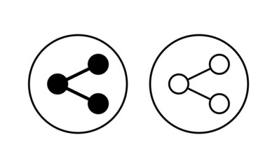 Share icons set. Sharing sign and symbol