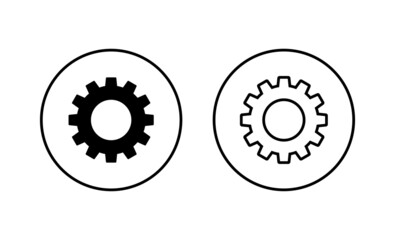 Setting Icons set. Cog Settings sign and symbol. Gear Sign