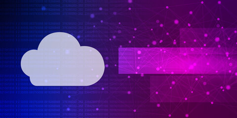 Obraz premium 2d rendering technology Cloud computing 