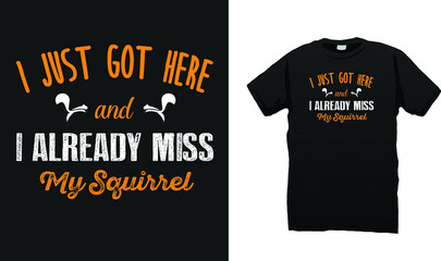 Fototapeta premium Squirrel Tshirt design vector graphic for pod 
