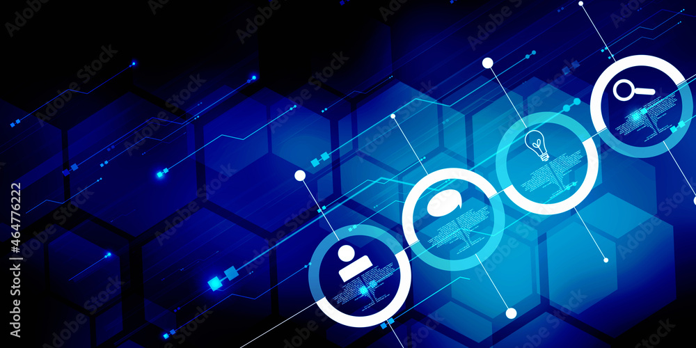 Aufkleber 2d digital abstract business networking background