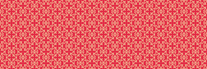 Abstract background and pattern with geometric ornament on a red background for your design. Seamless background for wallpaper, textures. Vector illustration.