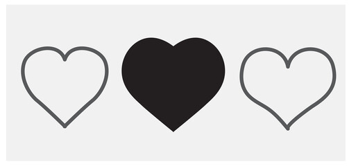 
Collection of heart illustrations, Valentine's Day, Love symbol icon set, love symbol 
vector, posters, cards.