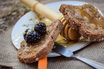 Delicious Blackberries With Honey