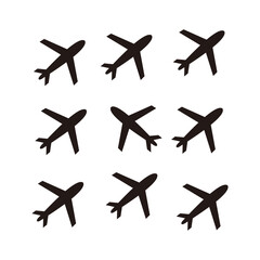 Airplane set icon vector illustration symbol