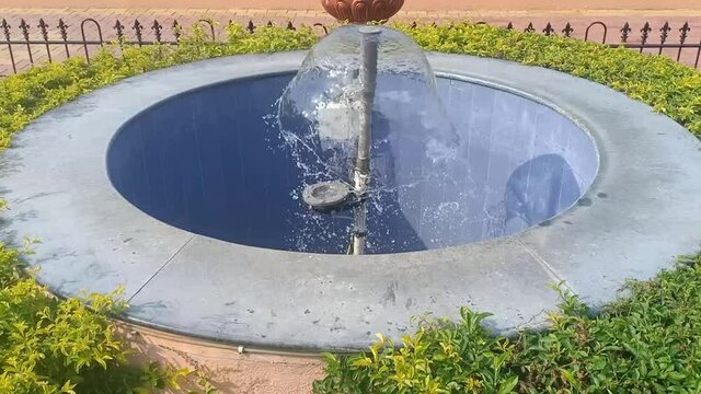 Water fountain in the garden.