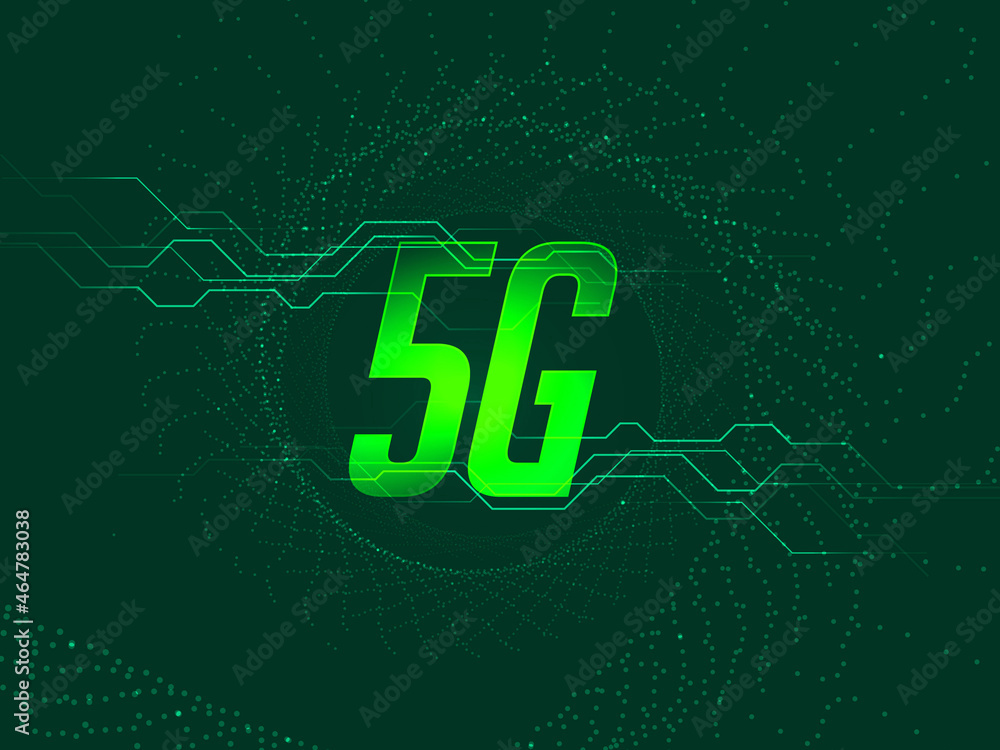 Aufkleber 2d rendering 5g network 5g connection