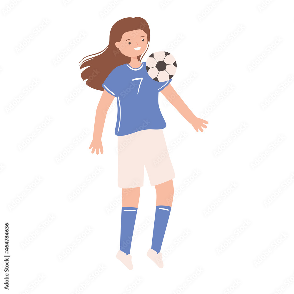 Wall mural player girl soccer