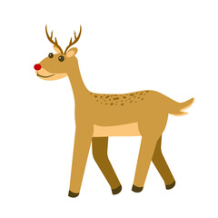 Cartoon deer - cute character for children. Vector illustration in cartoon style.