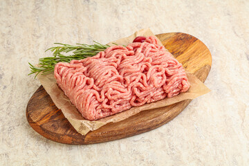 Raw beef minced meat for cooking