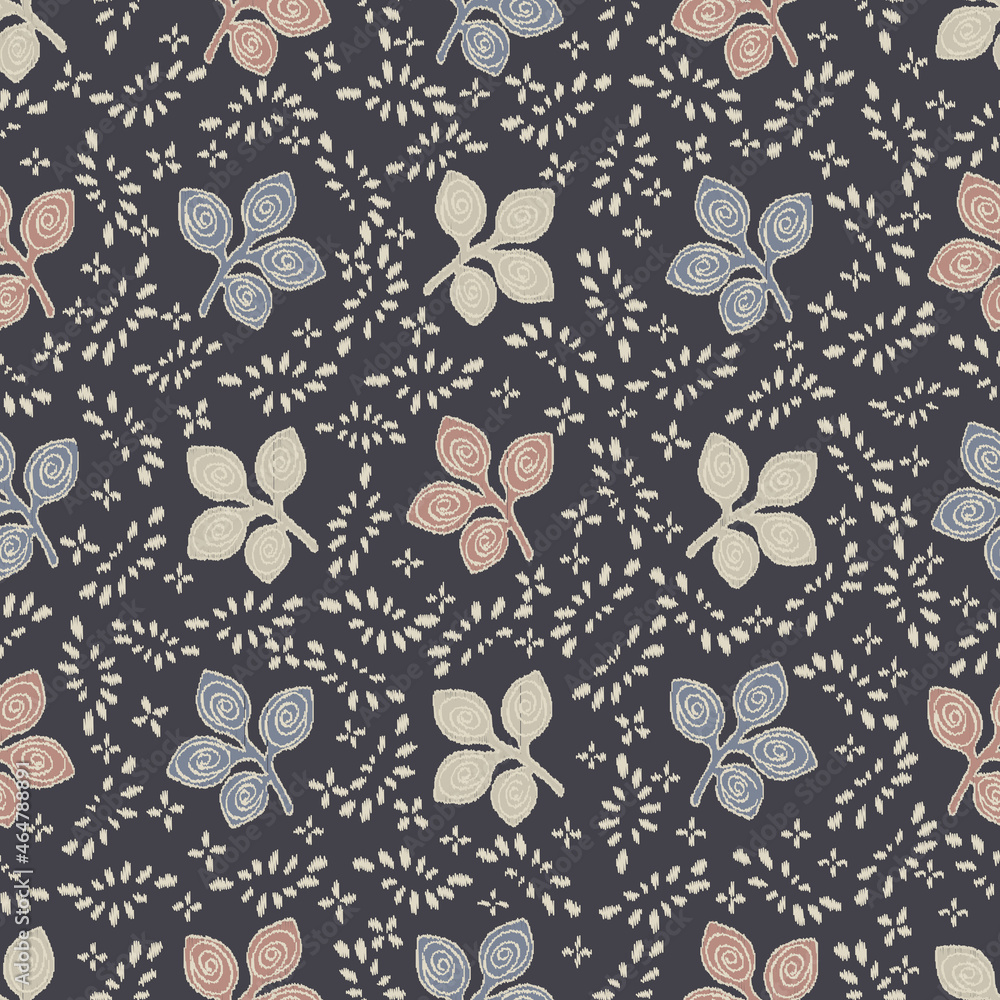 Aufkleber seamless abstract pattern with leaf ornament