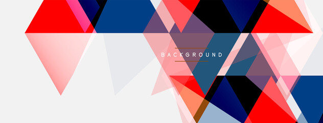 Mosaic triangles geometric background. Techno or business concept, pattern for wallpaper, banner, background, landing page