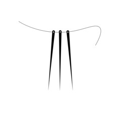 Needle icon logo vector