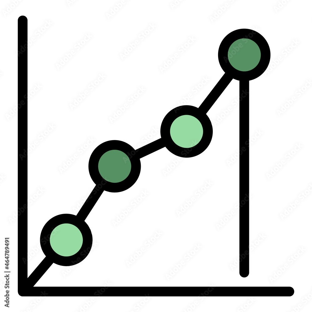 Poster progression data icon. outline progression data vector icon color flat isolated