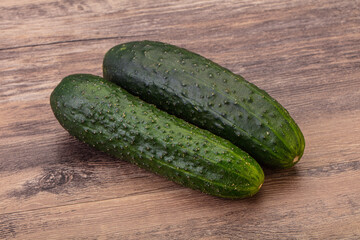 Ripe organic natural green cucumber