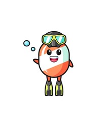 the candy diver cartoon character